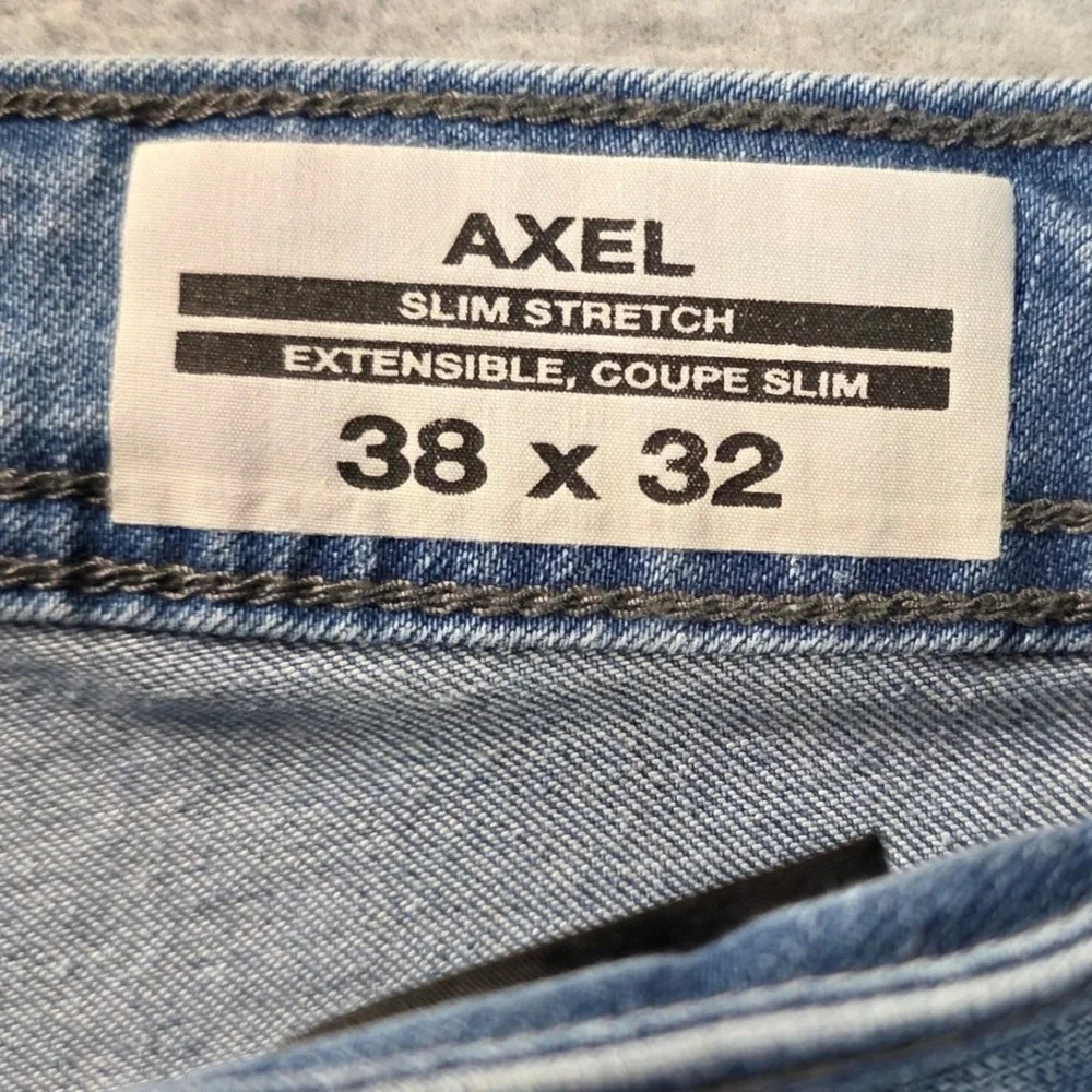 Buffalo David Bitton Axel Slim‎ Stretch Jeans Mens 38x32 Medium Wash Blue Denim
